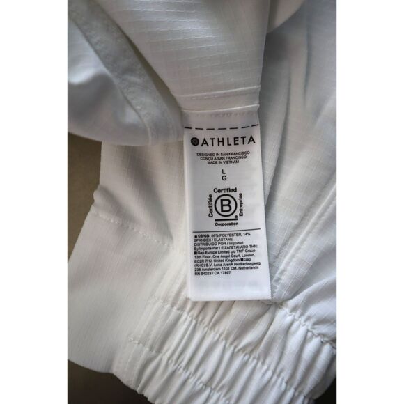 Athleta 587894 Women's Sz Large White Boundless Lightweight Popover Jacket - Picture 7 of 10
